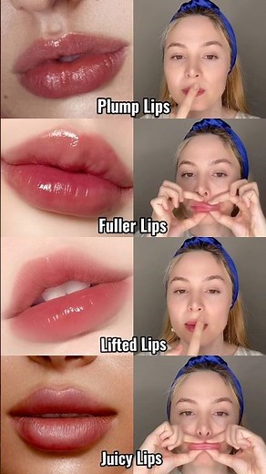 4 Face Yoga Techniques for Plump & Juicy Lips 💋✨ (No Filler!) #lips #shortsviral #facemassage