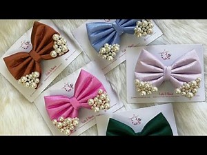 🎀 bow hair clip || bow hair clip making at home 🏡 ||