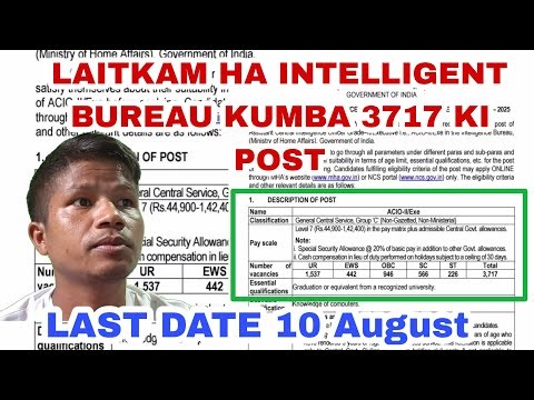 LAITKAM HA INTELLIGENT BUREAU KUMBA 3717 TYLLI ki post