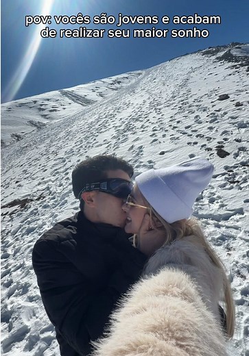 Nossa primeira vez vendo a neve no Chile