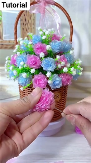 8.3K reactions · 1.2K shares | Tutorial Untuk Pemula Untuk Inspirasi Kreasi Bunga Rose Dari Bahan Pita Organza/Organdi (Pita Kaca Transparan) Panjang Pita 100cm #fyp #fbpro #jangkauansemuaorang #vidioreels #monetisasikonten | Leana Fa | Facebook