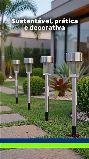 Luminária Solar de Jardim com Espeto IP44 ☀️ Kit com 4 Peças CASA LYS | Iluminação Externa LED