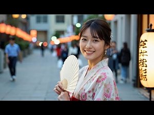 【AI美少女動画】浴衣彼女と夏祭りに行く癒し動画