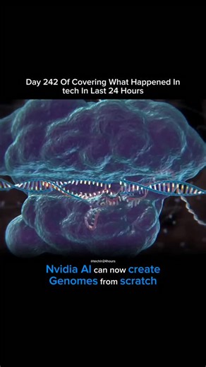 Tech in 24 hours on Instagram: "AI can now write genomes from scratch. The Arc Institute and NVIDIA just published Evo-2, – a 40-billion parameter AI model trained on an expansive dataset of 9.3 trillion DNA base pairs from over 128,000 species—covering every domain of life. Scientists have already begun to explore Evo 2’s potential. In early tests, the model demonstrated state-of-the-art accuracy in classifying variants of the BRCA1 gene—a key player in breast cancer—predicting with 90% accurac