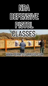 NRA DEFENSIVE PISTOL Course Description: This course is conducted as a NRA Defensive Pistol Class. This course will focus on the techniques needed to develop a defensive mindset. The goal of the course will be to develop the knowledge, skills, and attitude nec-essary to carry and use a concealed pistol ethically, responsibly, and with confidence. Students will receive the NRA Guide to the Basics of Personal Protection Outside The Home handbook, NRA Gun Safety Rules bro-chure and successful stude
