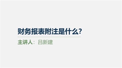 财务报表附注是什么？（上）