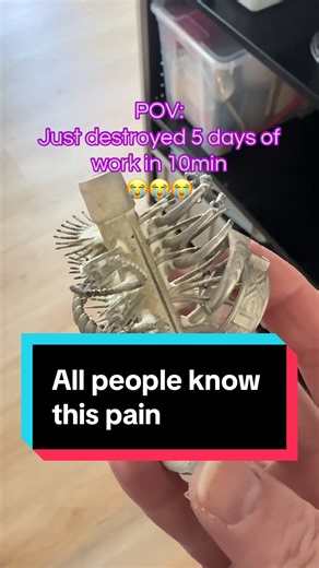 Failures and errors are part of the process… but damn, this one hurt 😭😭 hope your day is better than ours #casting #jewelrymaking #dontjudge #realtalk