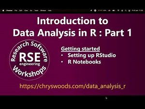 Introduction to Data Analysis in R: Part 1