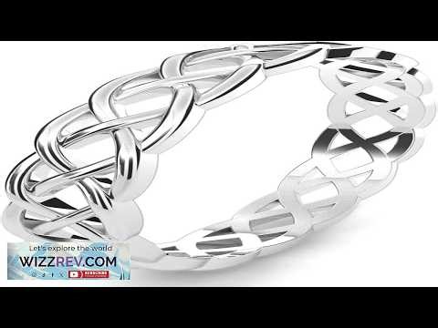 Metal Factory 925 Sterling Silver Celtic Knot Eternity Band Ring