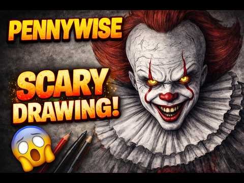 Pennywise Pencil Drawing | Realistic Horror Art