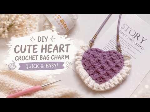 How to Crochet a Heart-Shaped Mini Bag | Easy Tutorial