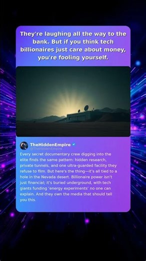 They're laughing all the way to the bank. But if you think tech billionaires just care about money,