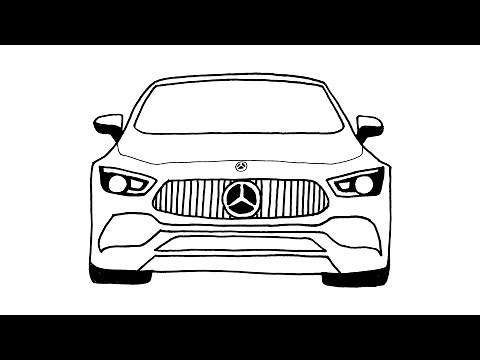 How to Draw a Mercedes Car - Drawing Easy Car - How to Draw a Car