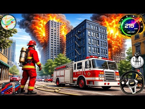 Fire Truck Rescue Simulator 3D - 911 US Emergency Ambulance Driving - Android GamePlay