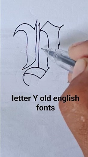 old english fonts letter Y #calligraphylattering #calligraphy