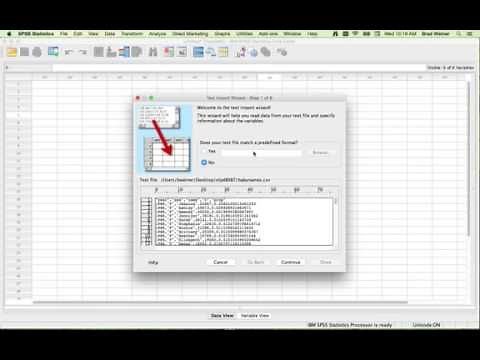 Lesson #1: Reading a .csv file into SPSS