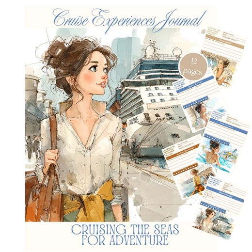 Cruise Travel Journal Starter Kit Printable | Mix and Match Scrapbook Pages | Cruise Memory Keeper |from Embarkation to Leaving the Cruise - Etsy Australia