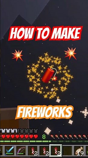 How to Make Fireworks In Minecraft #gaming #minecraft