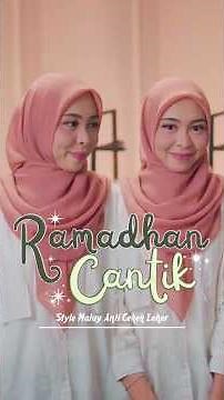 Tutorial Simpel Hijab Segi Empat ala Drapery antoi Cekek Leher