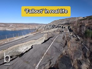 Route 112, located in Quebec Canada, collapsed in August of 2009 from a major rockslide at Thetford mines. 🪨 The landslide devastated a part of Route 112 near the Lac d’amiante asbestos mine, which ceased operations in 2011. A new section of the road was constructed and opened in 2015.🚧 #nature #wild #naturelovers | BroBible