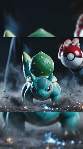 Pokeball AI Video 🔥 Bulbasaur Reveal Animation | Pokémon Click Effect Shorts