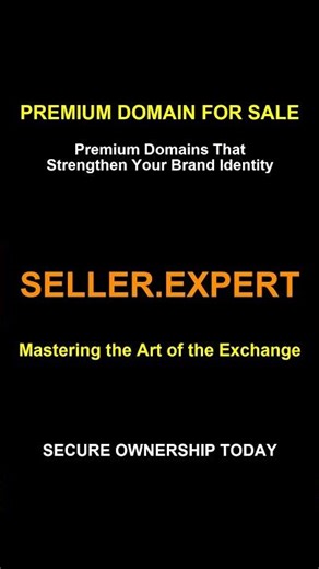 SELLER.EXPERT Premium Domain For Sale E-commerce / Consulting Brand Identity#seller #premiumdomain