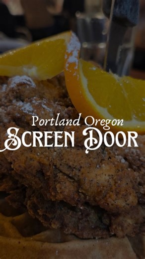 Jennifer Brumaghim on Instagram: "✨ Brunch Goals Achieved! ✨ Had the most incredible brunch at @screendoorrestaurant in Portland—everything was absolutely DELICIOUS and the service was top-notch! What we ate- 🍌 Bananas Foster French Toast – rich brioche, rum-flamed caramelized bananas, cinnamon & whipped cream. 🍗 Chicken & Waffles – crispy buttermilk fried chicken + sweet potato waffle & syrup. 🥪 Crispy Chicken Sandwich – golden fried chicken, mayo, pickles & slaw on a toasted bun with fries.