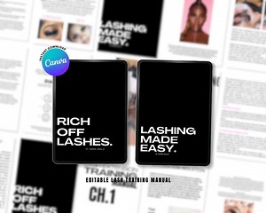 Lash Training Manual | Eyelash Extension Course, Editable Canva Ebook (digital Download) - Etsy