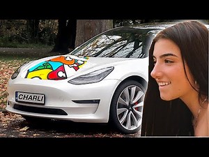 My First Custom Tesla!! 🚘🚗 ft. Charli D'Amelio & ZHC (Giveaway)