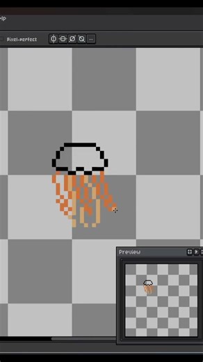 Jellyfish Pixel Art Timelapse
