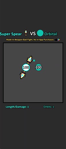 Super Spear Vs. Orbital. #orbital #bossfight #boss #weaponball #spear | weapon ball game