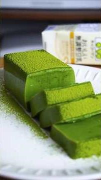 材料4つ！パックそのまま抹茶プリン作り方！#簡単レシピ