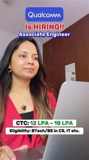 Qualcomm is Hiring Associate Engineers!! 🚨 #hiringalert #hiringfreshers #techjobs #ytshorts