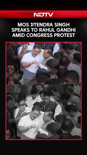 MoS Jitendra Singh Speaks To Rahul Gandhi Amid Congress Protest