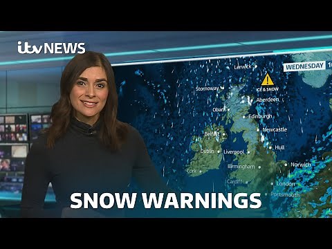 Where is snow and ice forecast to hit the UK? | ITV News