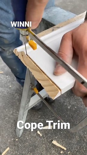 Best way to do baseboard trim inside corners. #diy #shorts #youtubeshorts | Rayna Vallandhams