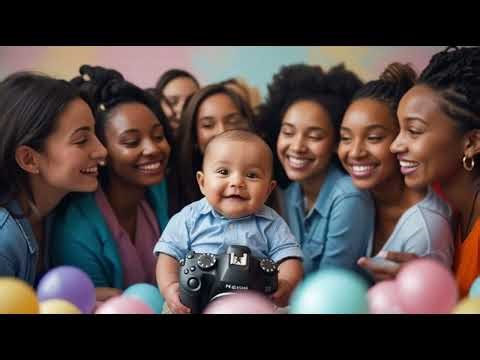 Baby click photo in Camera her frends