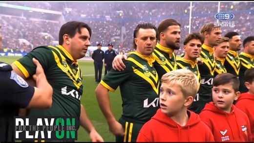 Imposter arrested during the Australian national anthem. Told security he was Nathan Hindmarsh 😂😂🙄🇦🇺🇳🇿🇦🇺🇳🇿 | Play On