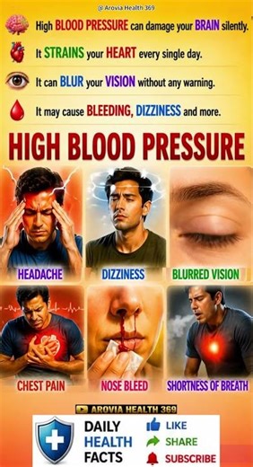 High Blood Pressure Warning Signs | Hypertension Symptoms Explained #health #wellness #fitness