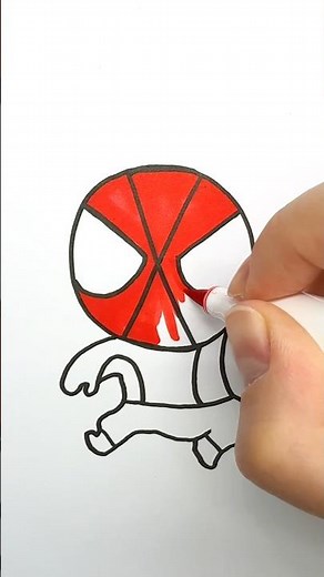 Super Easy Spiderman Drawing Tutorial #shorts