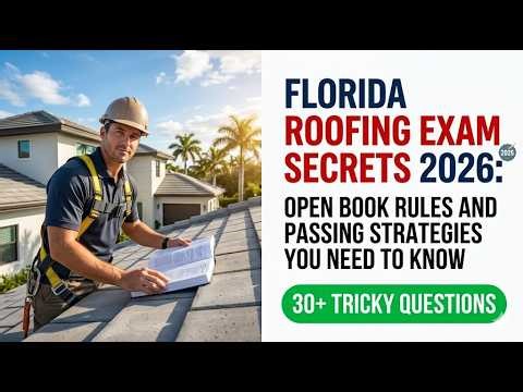 Florida Roofing Exam Secrets 2026: Open Book Rules and Pass Strategies