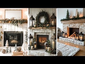 Rustic Winter Mantel Decorating Ideas with Natural Elements