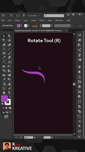 Quick Adobe Illustrator Tip: Rotate Tool! #shorts #youtubeshorts