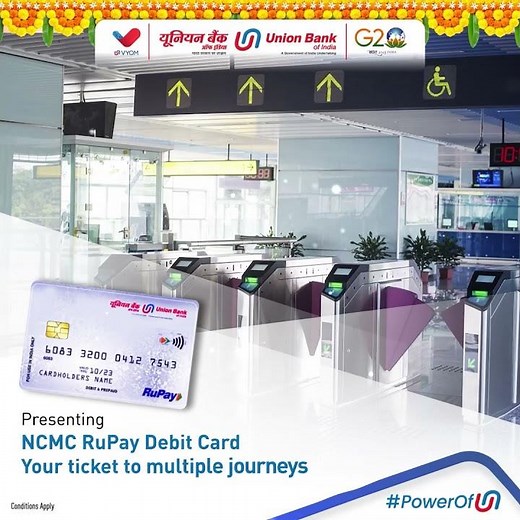 NCMC RuPay Debit Card | Union Bank of India