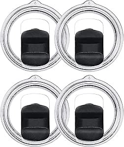 4 Pack Magnetic Tumbler Lids for Yeti Rambler 20oz with Magnetic Splash Resistant Slider Spillproof Replacement Cover for Yeti Ozark Rambler Trail Old Style RTIC Coffee Tumbler Mugs, BPA Free
