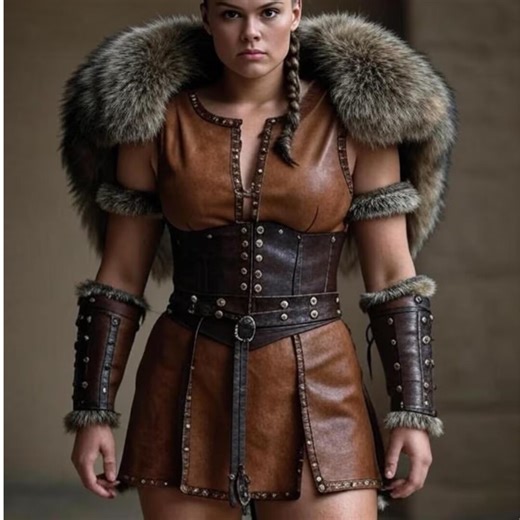 Handmade Leather Viking Costume - Fur Trim LARP Cosplay Outfit - Etsy