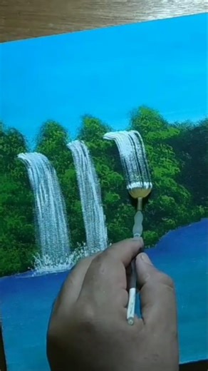 Así pintas una cascada fácil. Mira el tutorial completo aquí abajo 👇