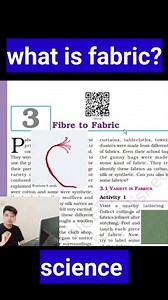 what is fabric | fibre to fabric class 6 | science class 6 chapter 3