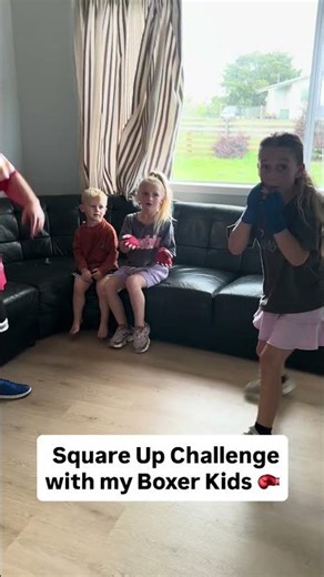 Square up challenge with my boxer kids gone wrong 😩🥊 #boxing #squareup #kidsboxing #boxingfamily