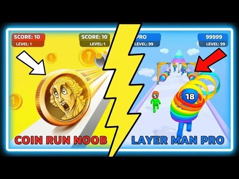 Noob Vs Pro Coin Rush Vs Layer man Run 3D Advance gameplay